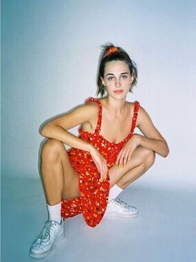 Réalisation Par Red Floral Mini Dress